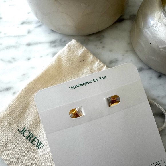 J. Crew Silver and White Speckled Earrings - Picture 2 of 2